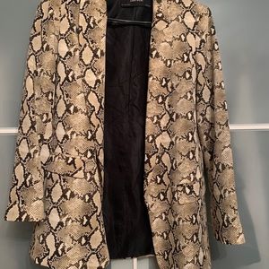 Snake print blazer
